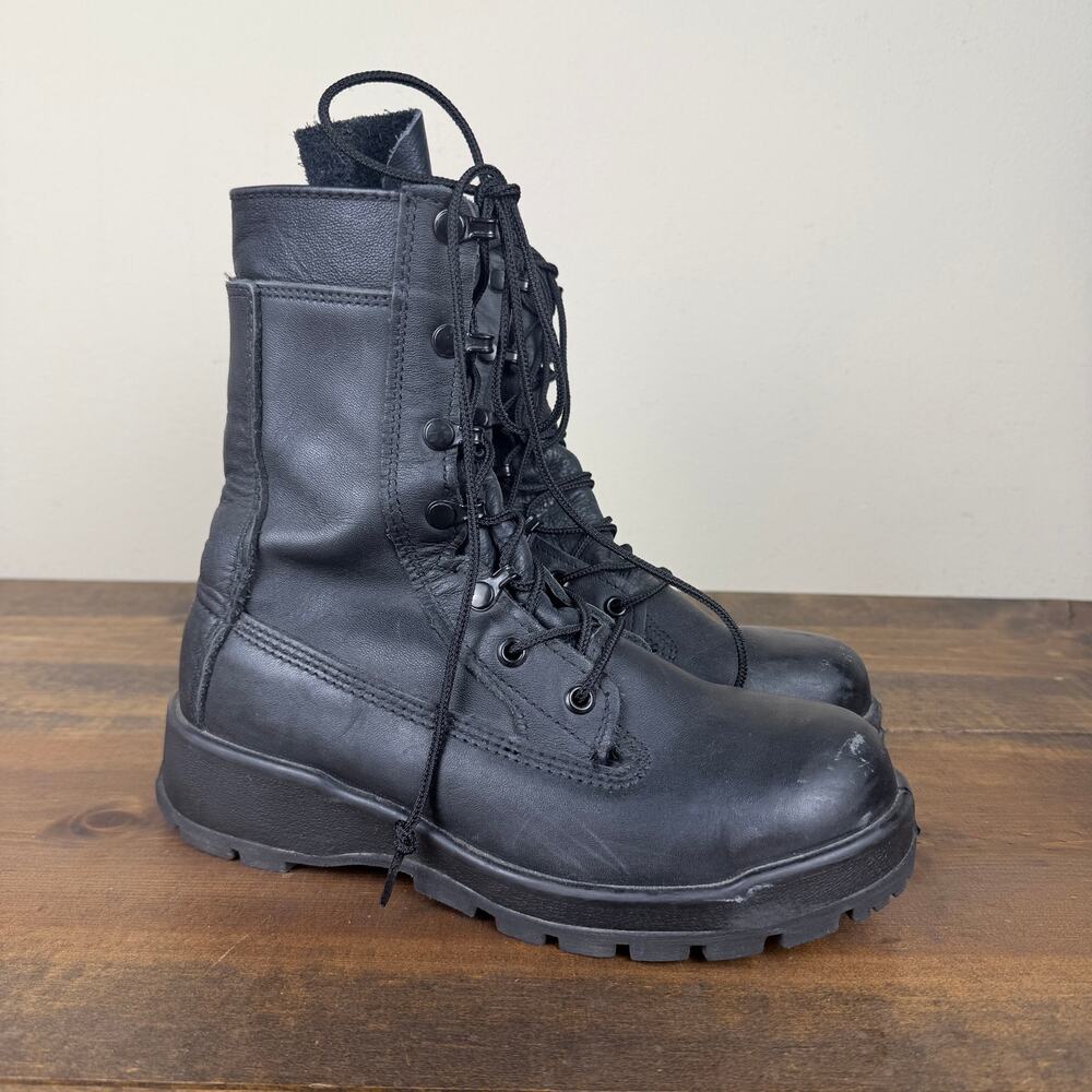 Belleville F360ST Vibram Sole Full Leather 8" Steel Toe Combat Boots Women's 6.5
